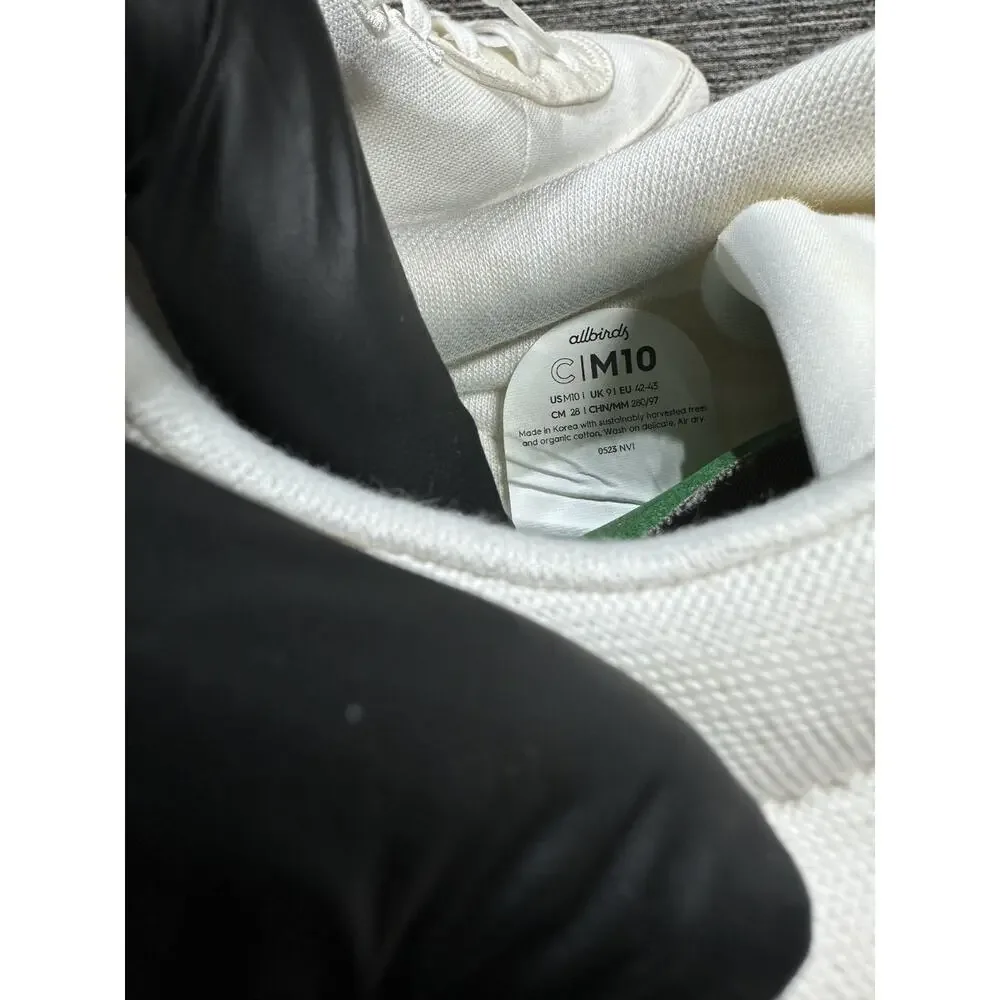 AllBirds Couriers Shoes Lace Up Low Top Casual Running White Casual Men's 10